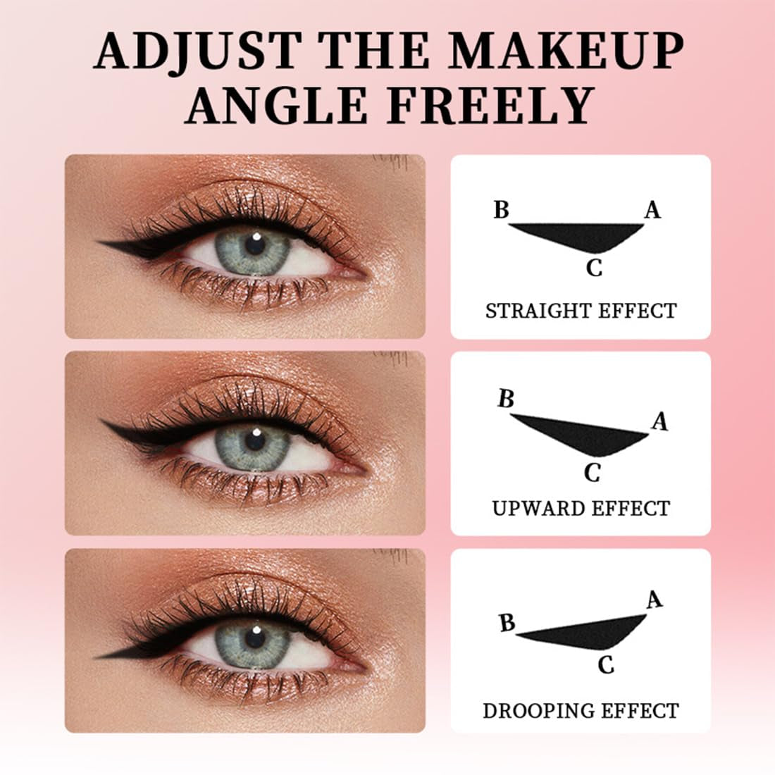 2PCS Black and Brown Eyeliner Stamp Set,2025 New Foldable Gel Eyeliner Stamp Pencil,Double Ended Marker Gel,Long-Lasting Waterproof Quick Drying Natural Smudge Resistan for Beginners