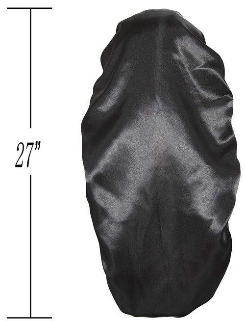 2 Pcs Silk Bonnet for Women Satin, Soft Elastic Band Silky Sleeping Cap Big Bonnets for Braids