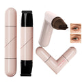 2PCS Black and Brown Eyeliner Stamp Set,2025 New Foldable Gel Eyeliner Stamp Pencil,Double Ended Marker Gel,Long-Lasting Waterproof Quick Drying Natural Smudge Resistan for Beginners