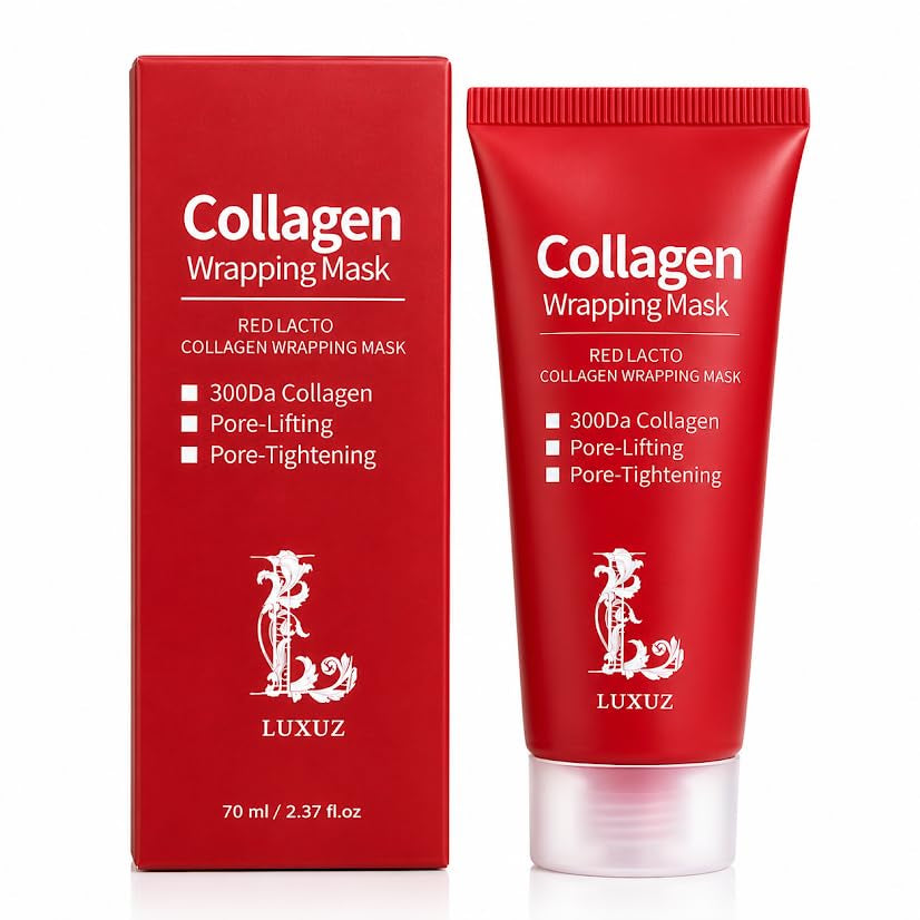 Collagen Wrapping Peel-Off Face Mask, Hydrating Facial Mask with Collagen & Hyaluronic Acid, Moisturizing Skin Care, Peel-Off Film for Smooth, Soft & Radiant Looking Skin, 70 Ml