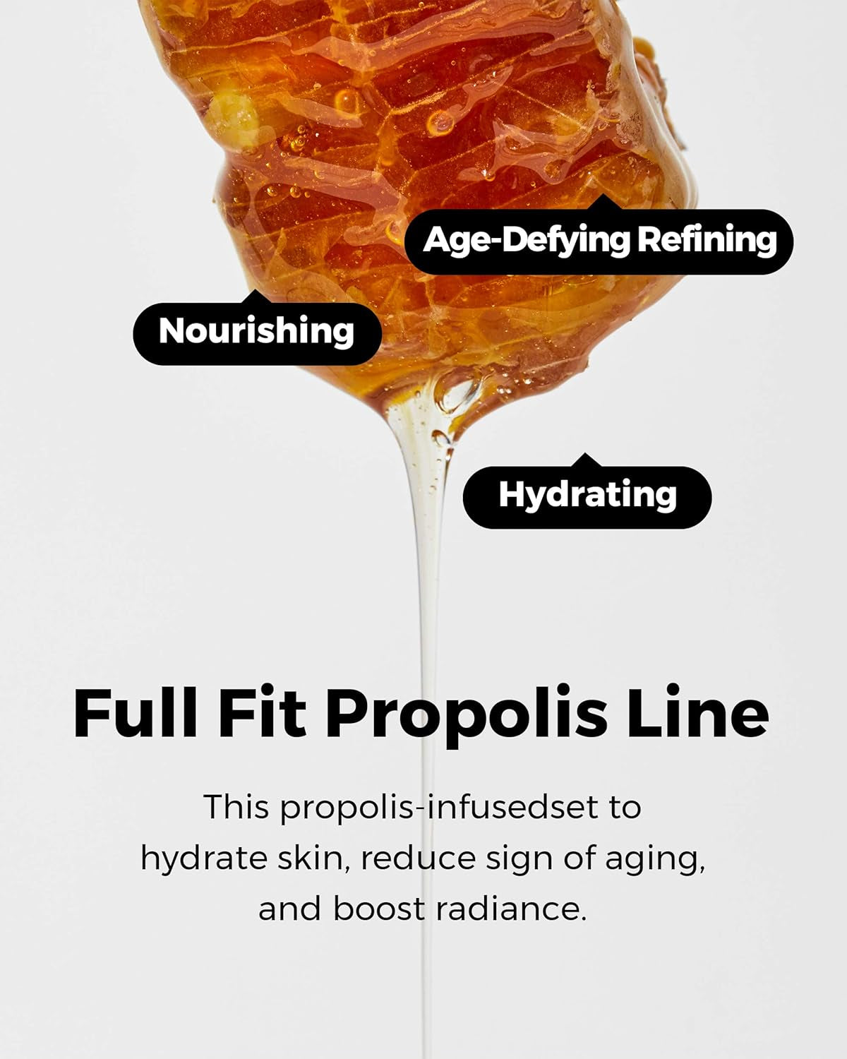 Revitalize Your Skin with the Honey Glow Kit: Propolis Toner, Serum & Cream - Travel-Friendly 3 Piece Set for Deep Hydration and Nourishment