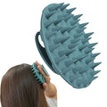 Revitalize Your Scalp with the One-Piece Silicone Scalp Massager Shampoo Brush in Dark Green