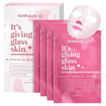 Wellnature Bio-Collagen Overnight Face Mask, Hydrogel Sleeping Mask, Deep Hydration, Oligo Hyaluronic Acid, Glass Skin Treatment, Transparent Mask Skincare Gift Set, Pack of 4