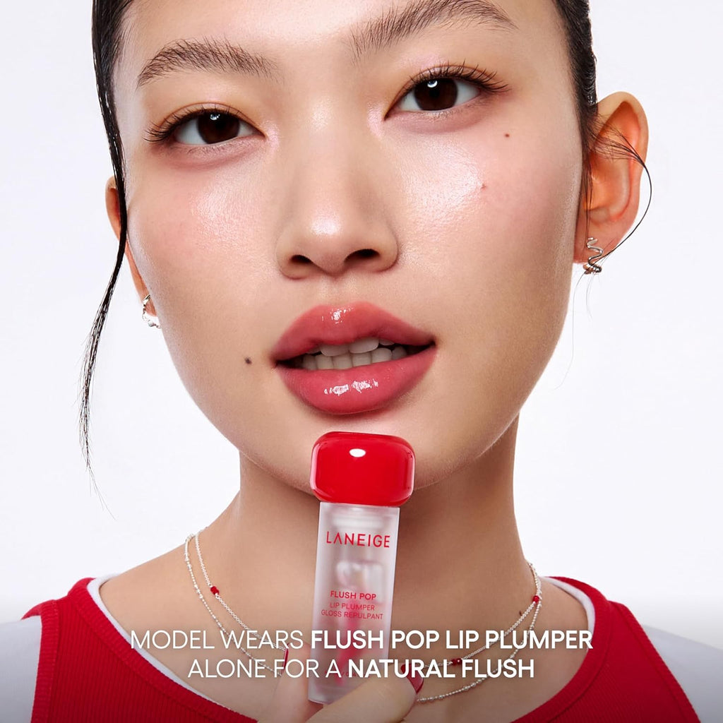 Revitalize Your Smile with LANEIGE Flush Pop Peptide Lip Gloss Treatment - Plumping, Volumizing Cooling Gel for Luscious Lips