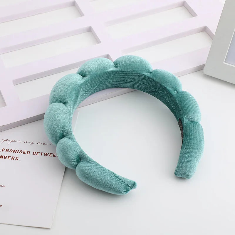 Velvet Hair Band High Skull Top Sponge Fried Dough Twists High Sense Hair Band Hair Accessories Solid Color Hair Band
