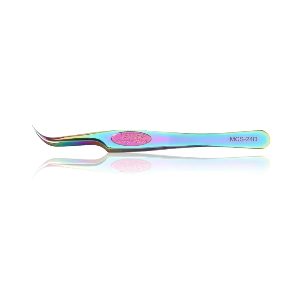 Eyelash Extensions Tweezers Veyelash Professional 90 Degree Tweezers for Volume Stainless Steel 3D Accurate Closure