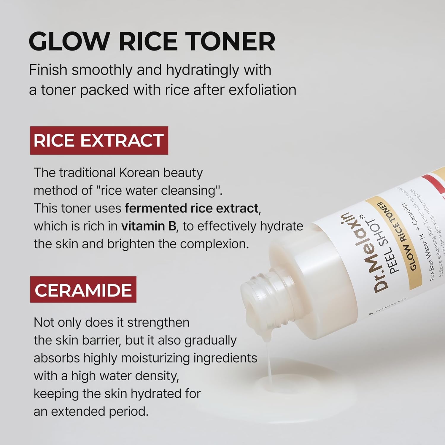 Peel Shot Care Set Black Rice Peeling White Rice Peel Shot Toner Korean Skin Care Cosmetics