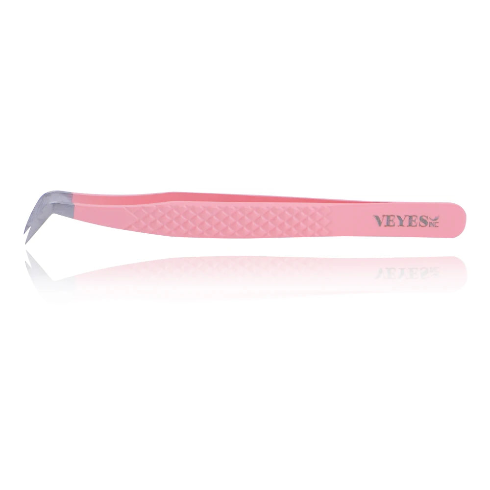 Eyelash Extensions Tweezers Veyelash Professional 90 Degree Tweezers for Volume Stainless Steel 3D Accurate Closure