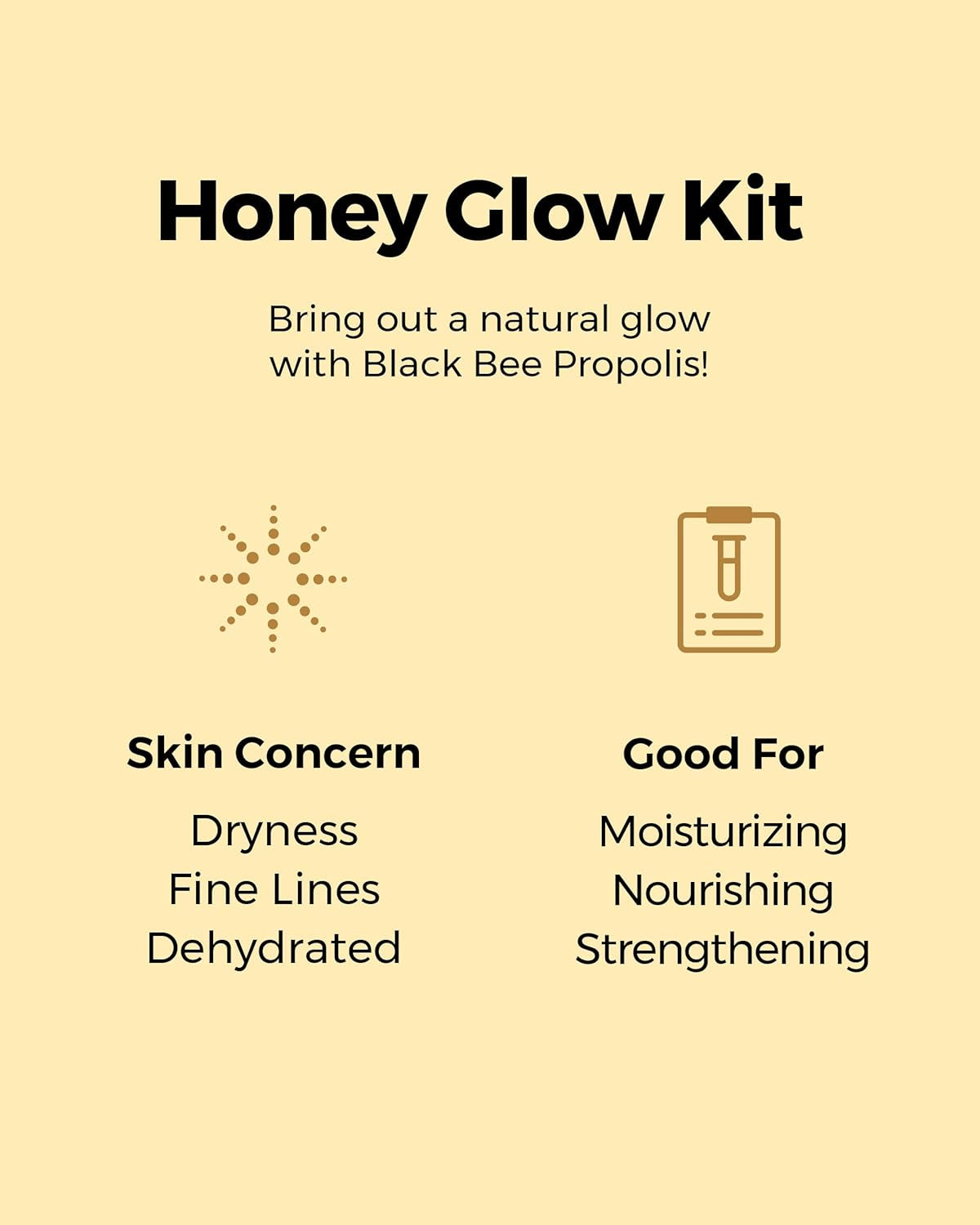 Revitalize Your Skin with the Honey Glow Kit: Propolis Toner, Serum & Cream - Travel-Friendly 3 Piece Set for Deep Hydration and Nourishment