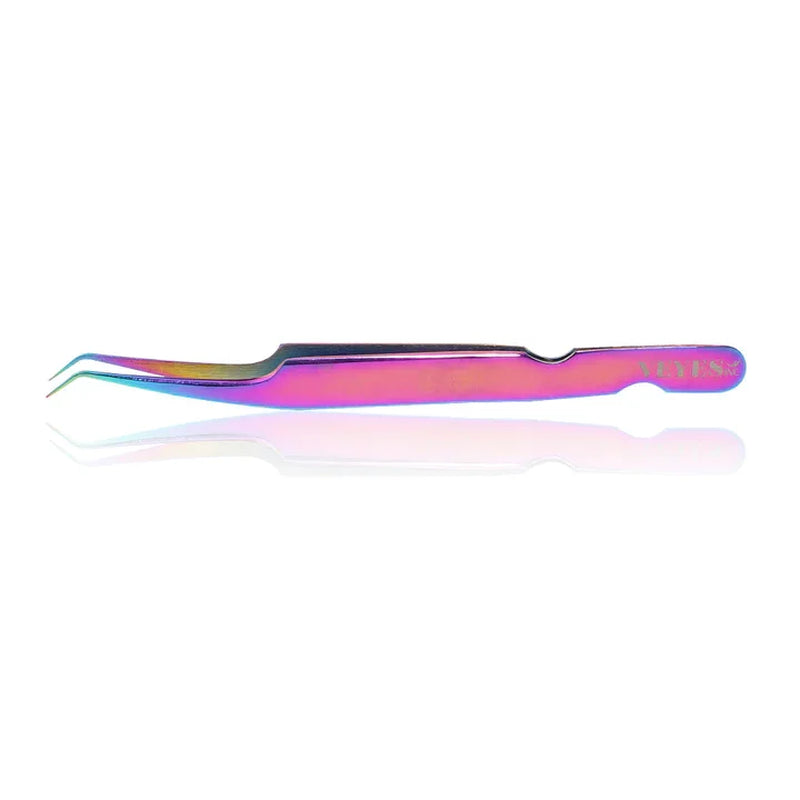Eyelash Extensions Tweezers Veyelash Professional 90 Degree Tweezers for Volume Stainless Steel 3D Accurate Closure