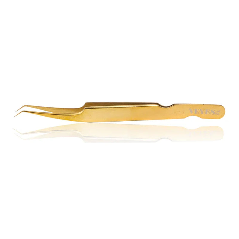 Eyelash Extensions Tweezers Veyelash Professional 90 Degree Tweezers for Volume Stainless Steel 3D Accurate Closure