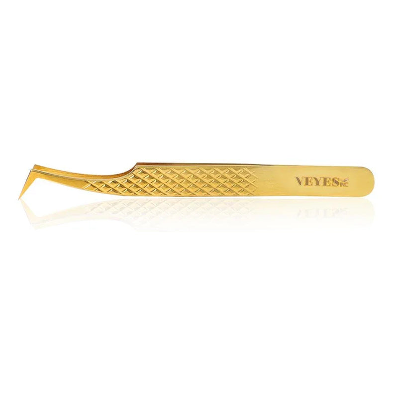 Eyelash Extensions Tweezers Veyelash Professional 90 Degree Tweezers for Volume Stainless Steel 3D Accurate Closure